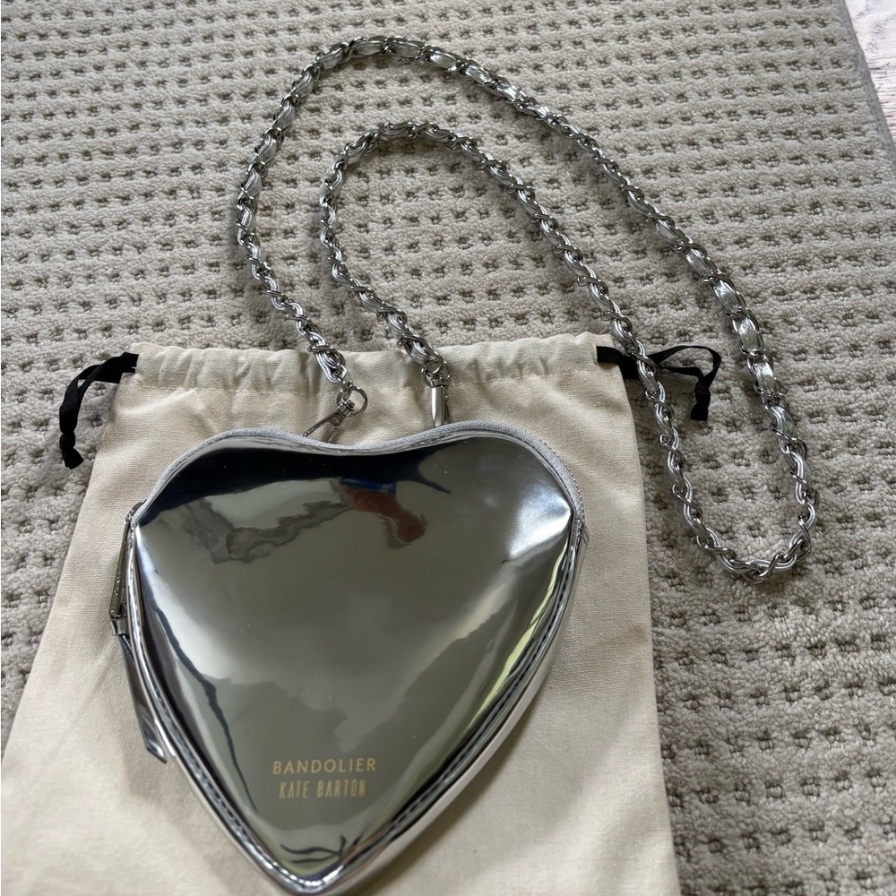 Bandolier Kate Barton Silver Heart Crossbody Bag